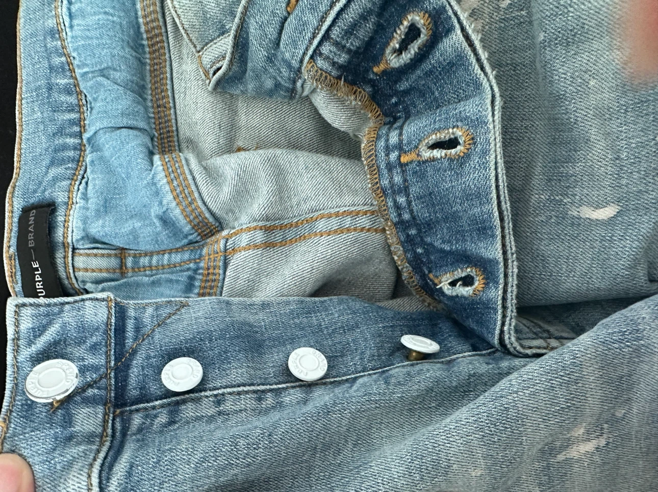 Purple Brand Jeans Light Wash Distressed Denim - photo 4
