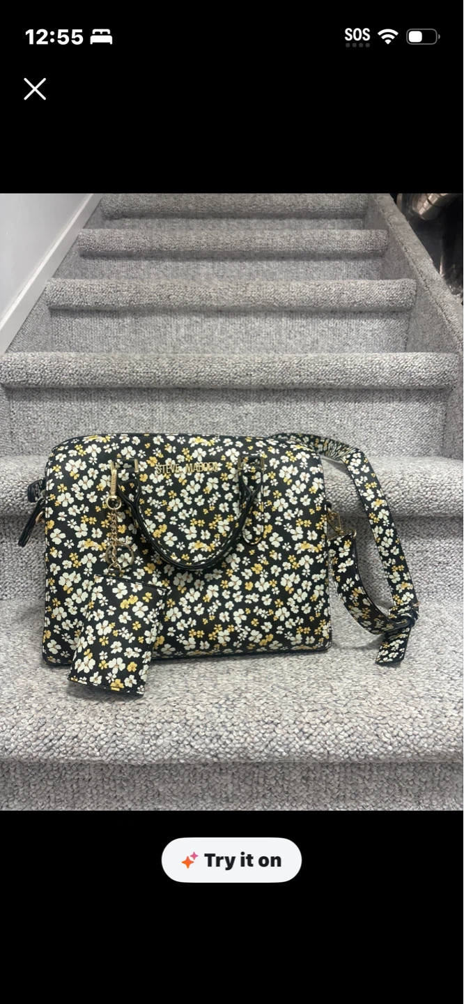 Steve Madden Floral Satchel Bag