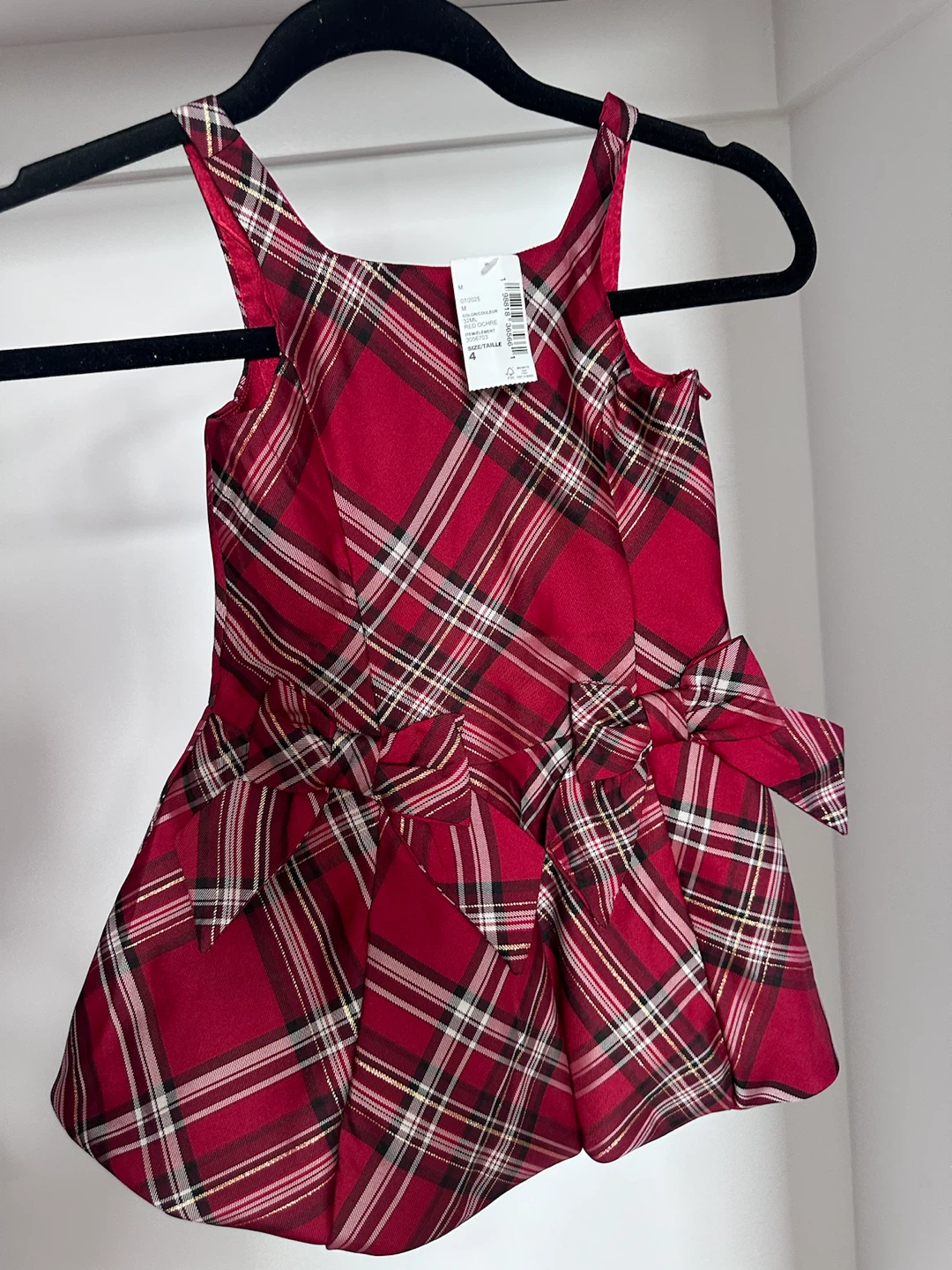 Girl's Plaid Holiday Dress