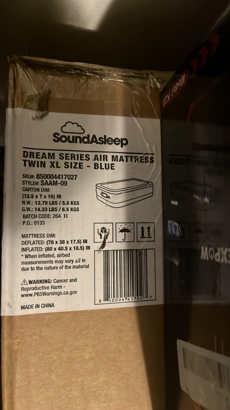 SoundAsleep Dream Series Air Mattress Twin XL Blue