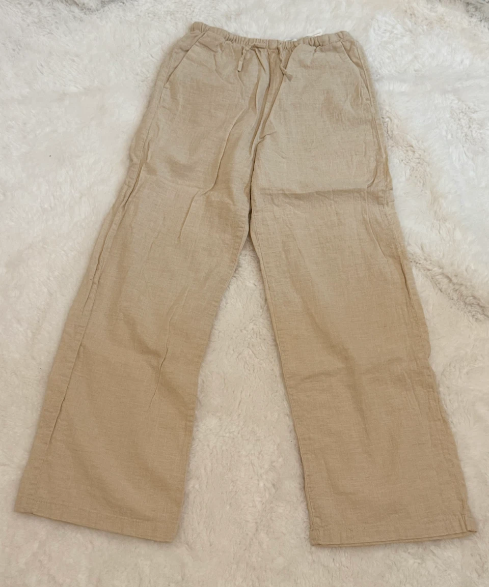 Women's Linen Blend Wide Leg Pants