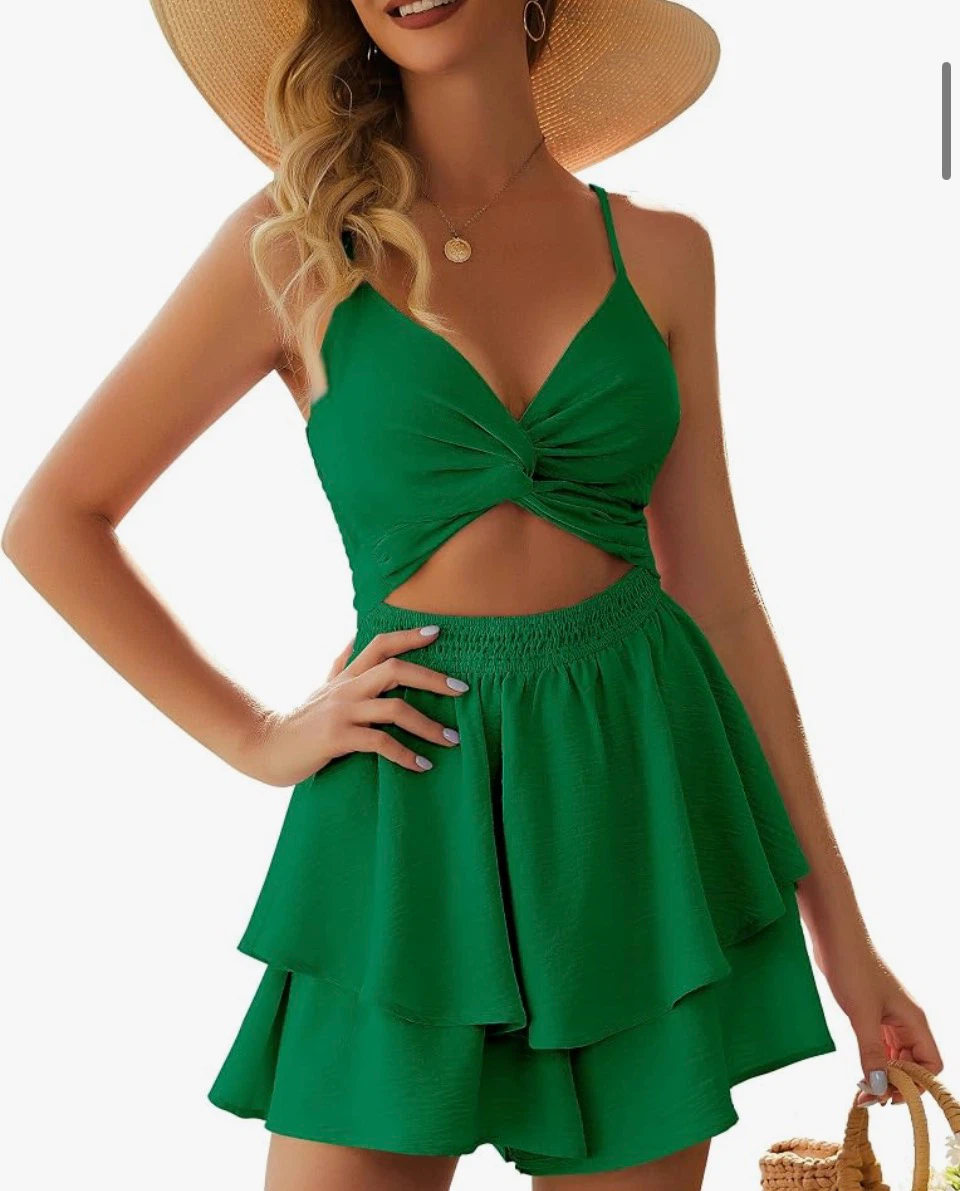 Green Dress Romper