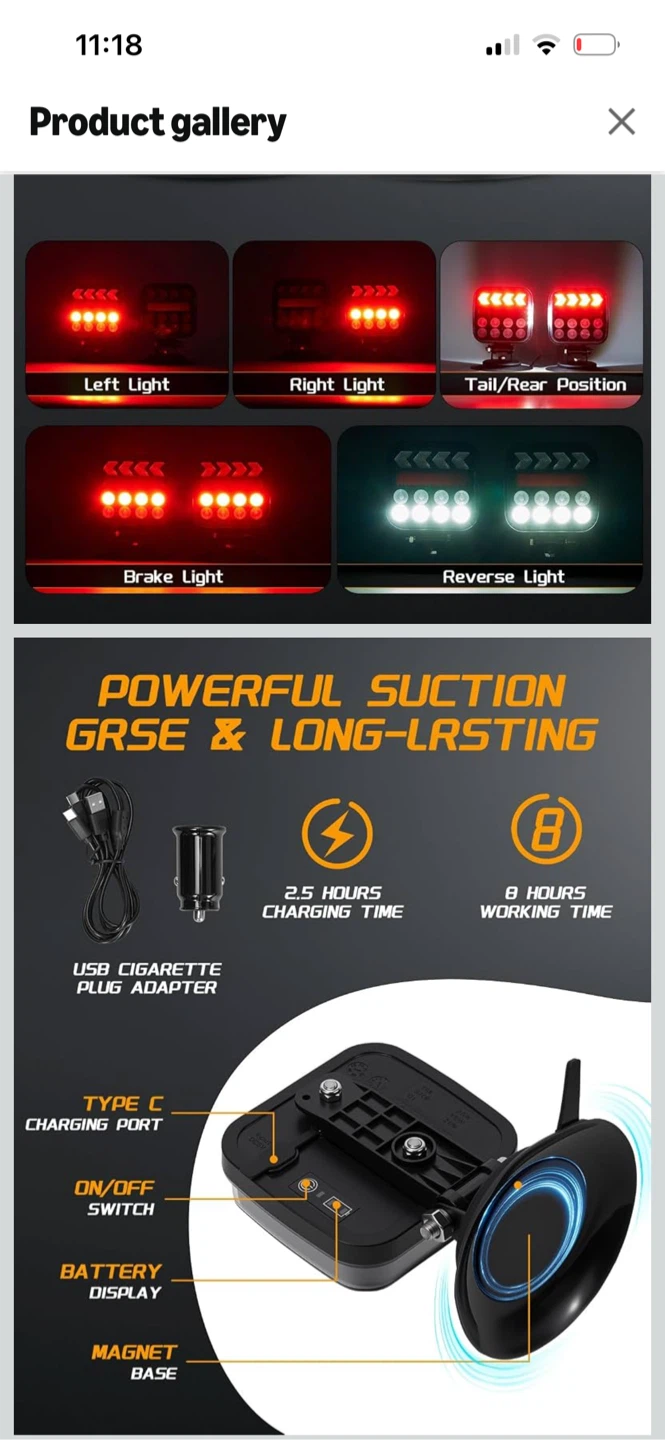 Wireless Trailer Light Kit