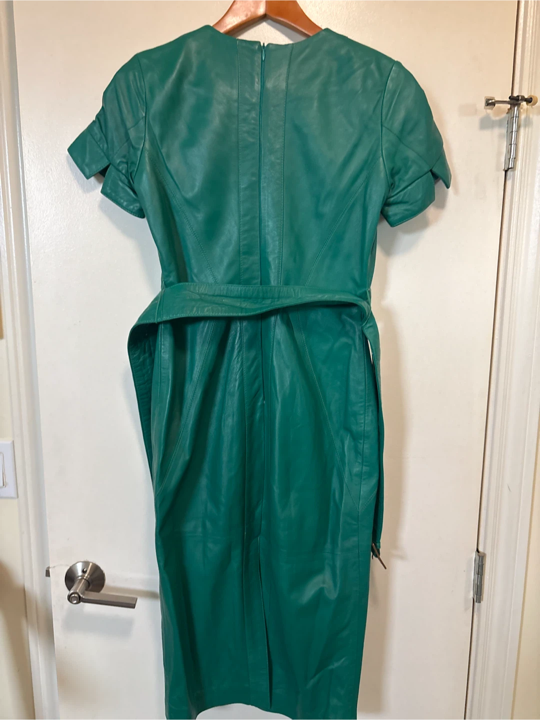 Karen Millen Original Forever Leather Green Dress - photo 2
