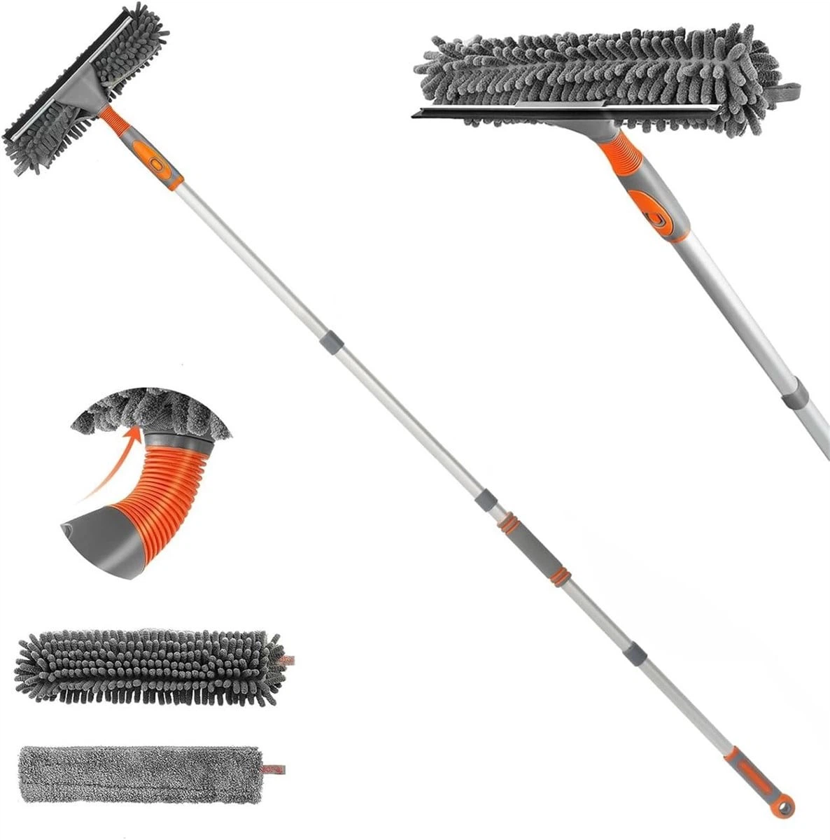 Eazyer 2-in-1 Extendable Window Cleaner Squeegee