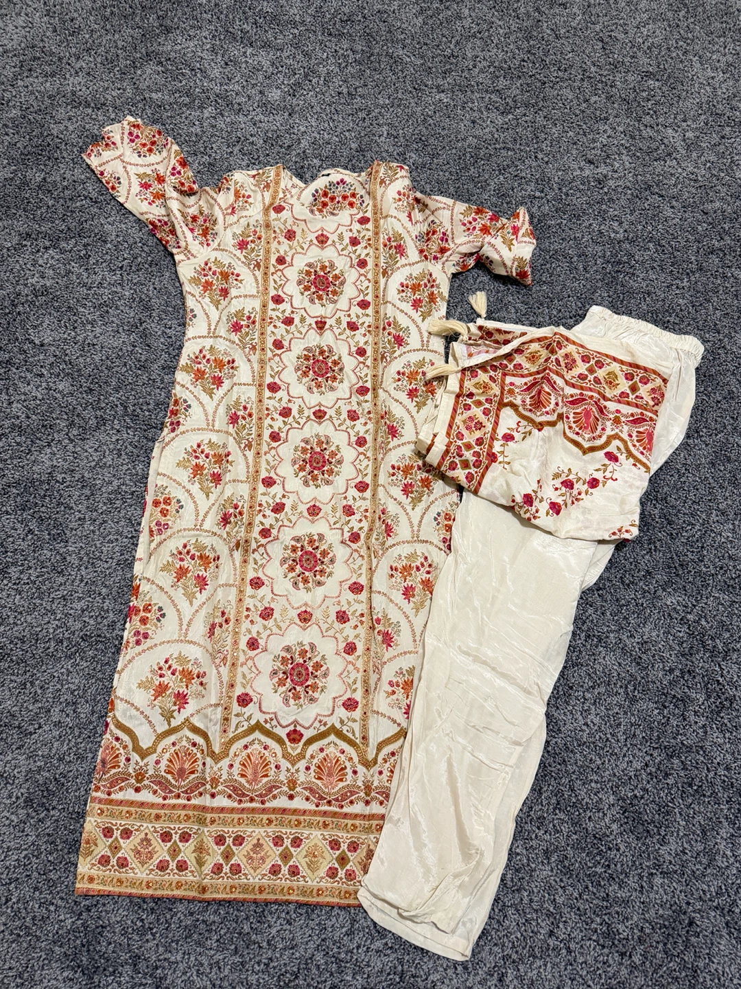 Embroidered 3-Piece Kurti Set