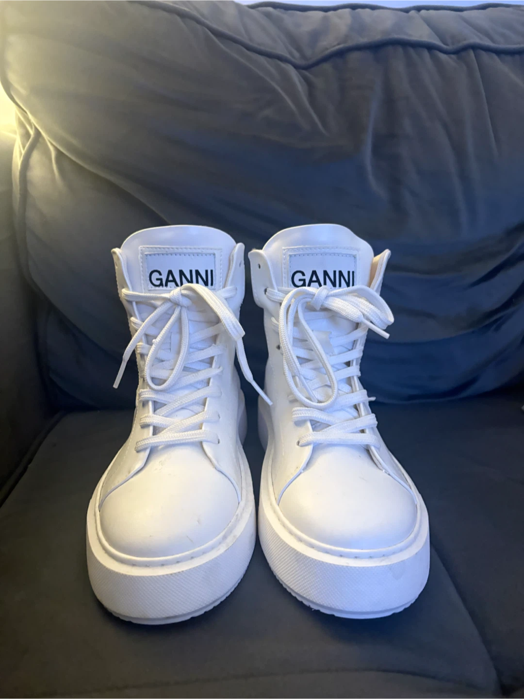 Ganni White High-Top Sneakers