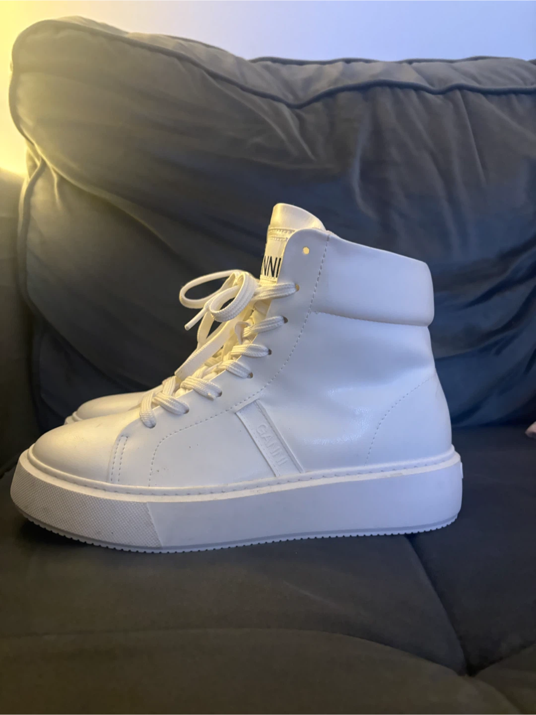 Ganni White High-Top Sneakers - photo 2