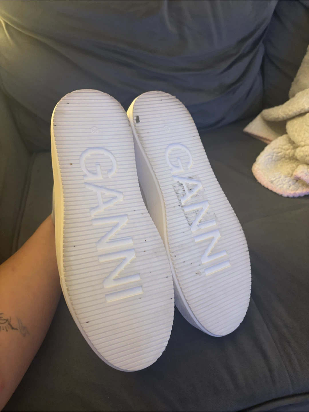Ganni White High-Top Sneakers - photo 3