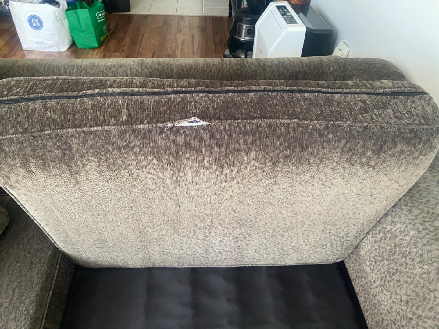 Brown Sofa with Three Cushions - photo 3