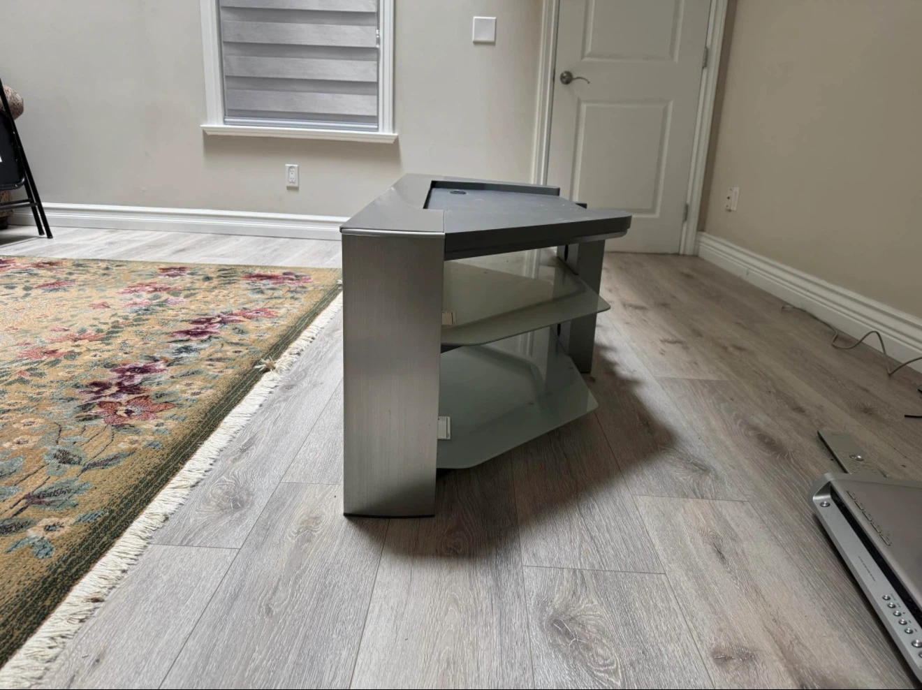 Glass Tv Table with Shelves - photo 2