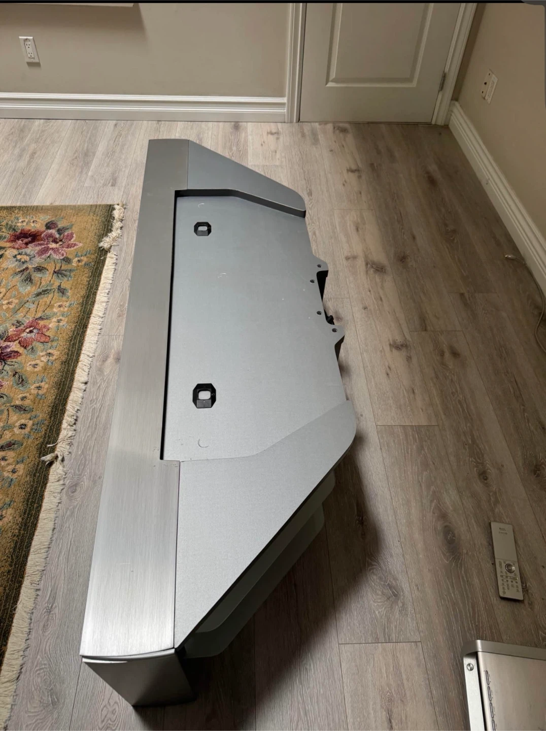 Glass Tv Table with Shelves - photo 3