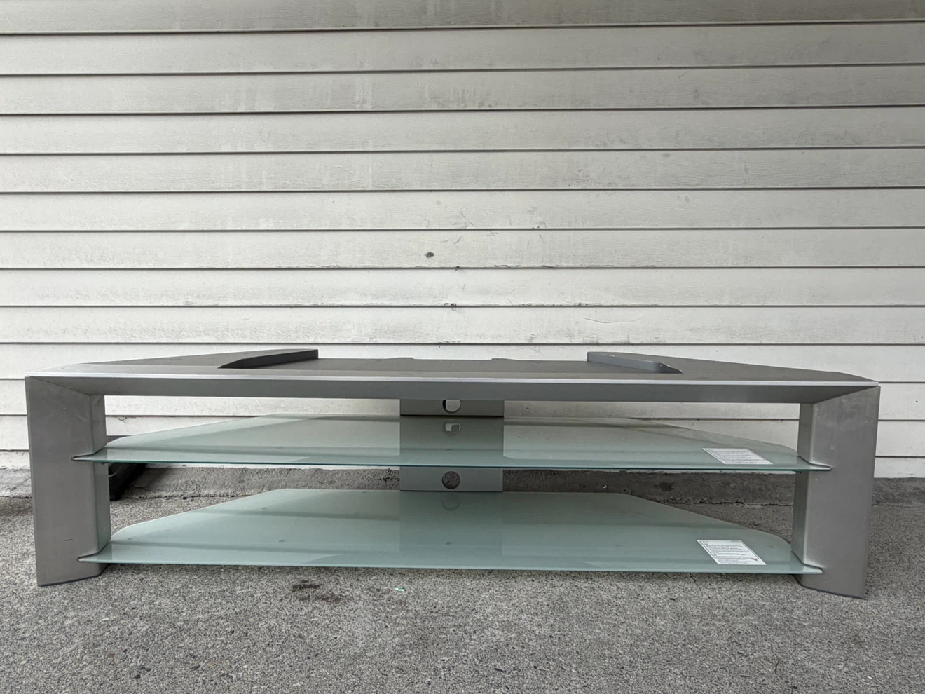 Glass Tv Table with Shelves - photo 4