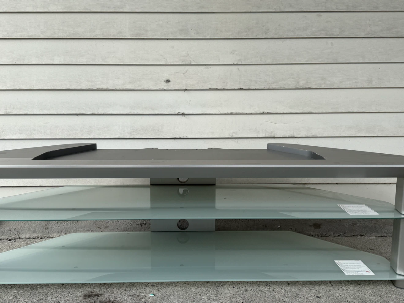 Glass Tv Table with Shelves - photo 5