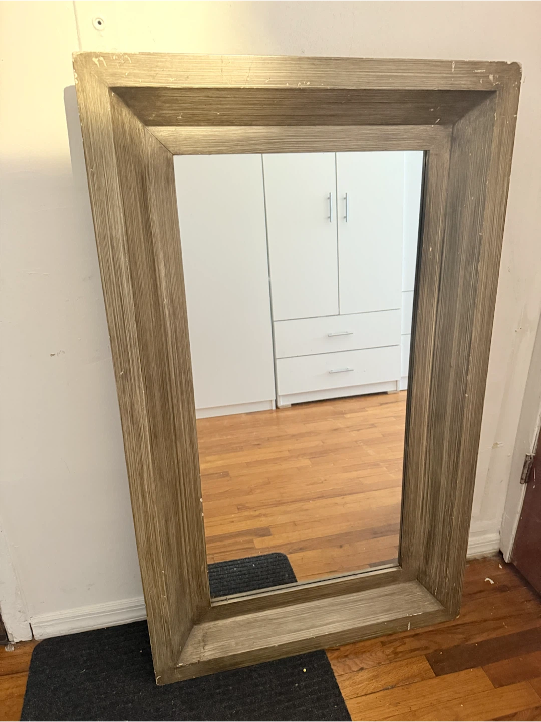 Rustic Wood Frame Wall Mirror - photo 2
