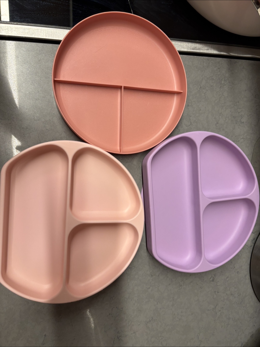 Set of 3 Divided Toddler Plates