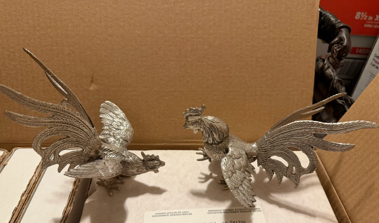 Cockerels Statuettes & Decorative Pitcher