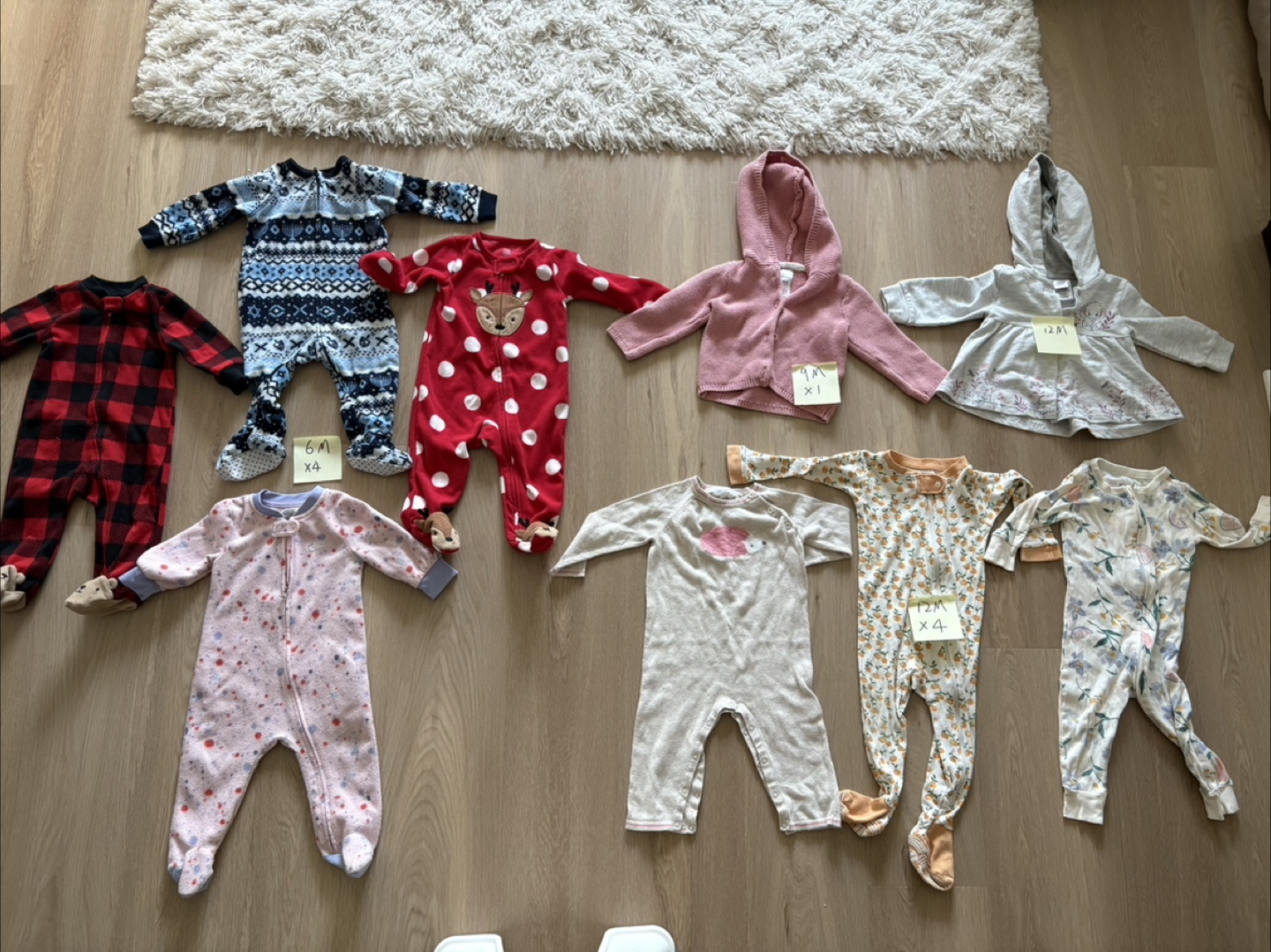 Mixed brands baby girl clothes.