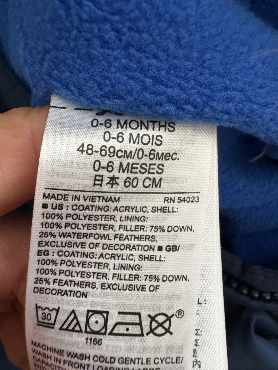 Baby Gap Snowsuit - 0-6 Months - Navy Blue Stars - photo 3