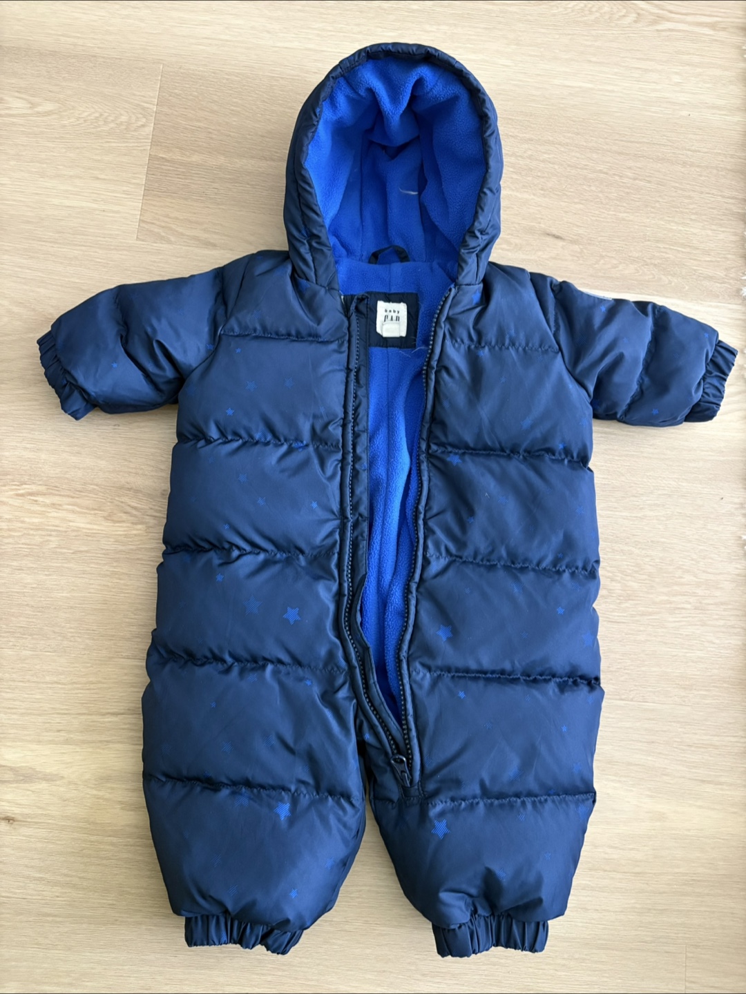 Baby Gap Snowsuit - 0-6 Months - Navy Blue Stars