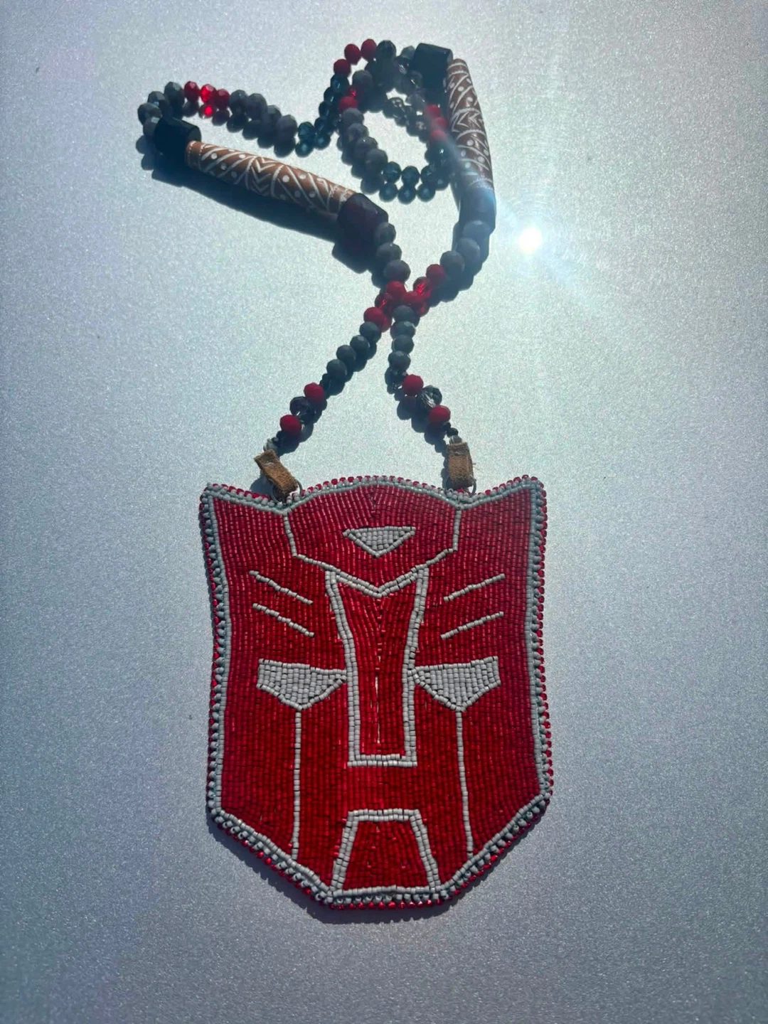 Transformers Autobot Logo Beaded Necklace