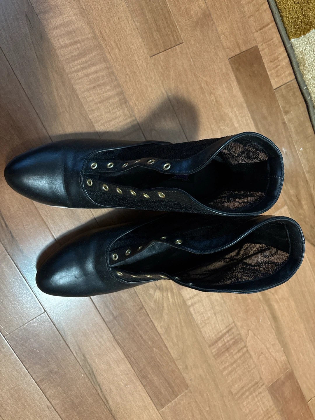 Black Lace Ankle Boots - Size 8 Women’s