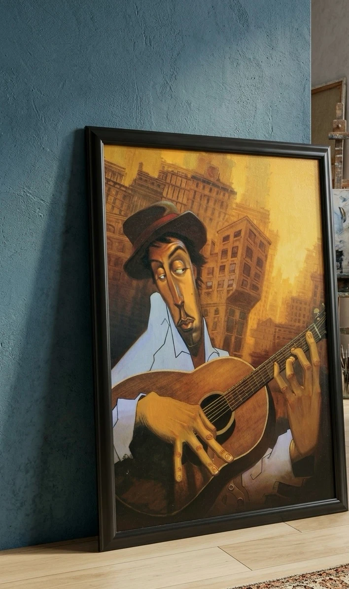 Large Wall Art -EL GUITARRISTA by JUSTIN BUA