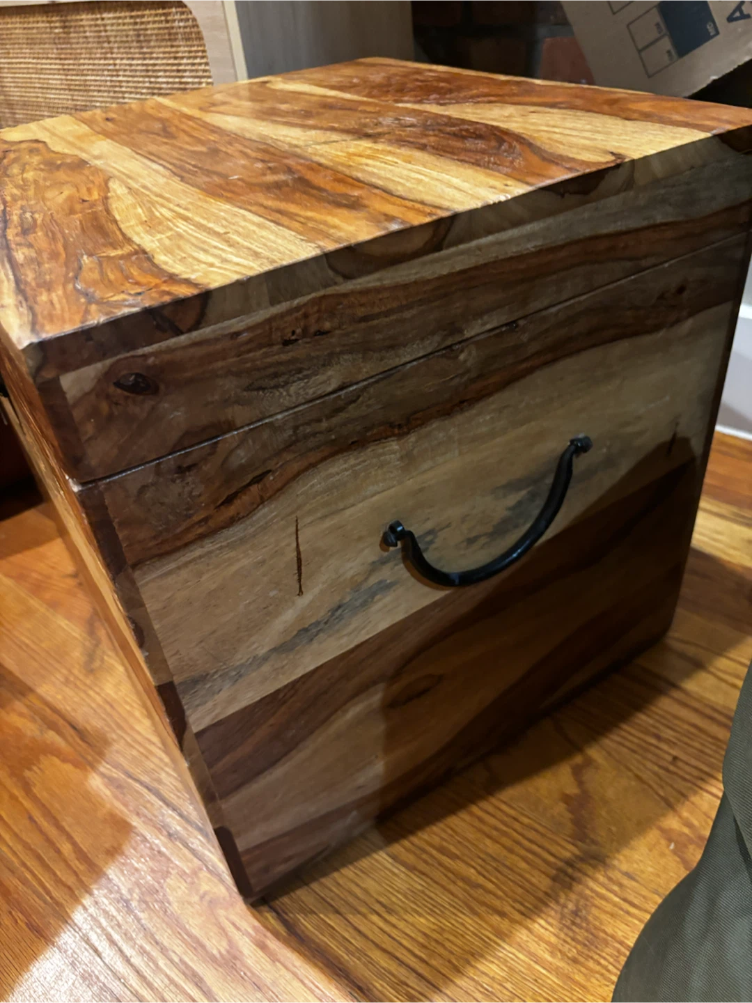 Wooden Storage Chest Trunk - photo 4