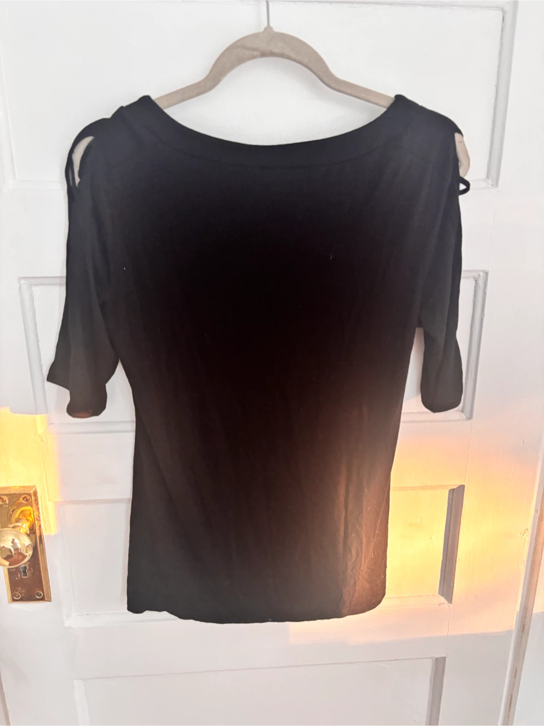 Black Lattice Sleeve Top - coup & gauge - Size M - photo 2