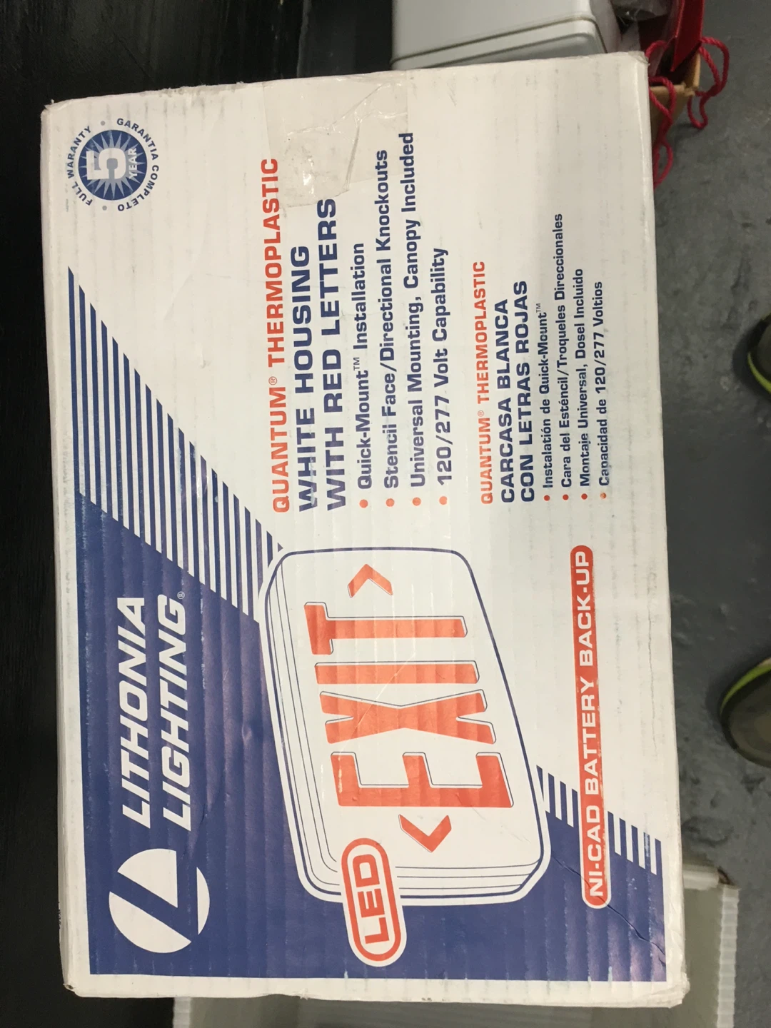Lithonia Lighting Quantum Thermoplastic Exit Sign - photo 2