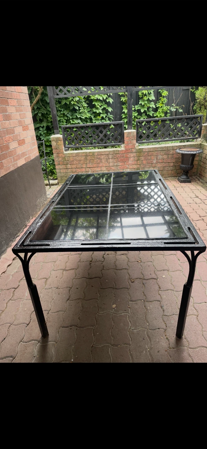 Patio table with granite top