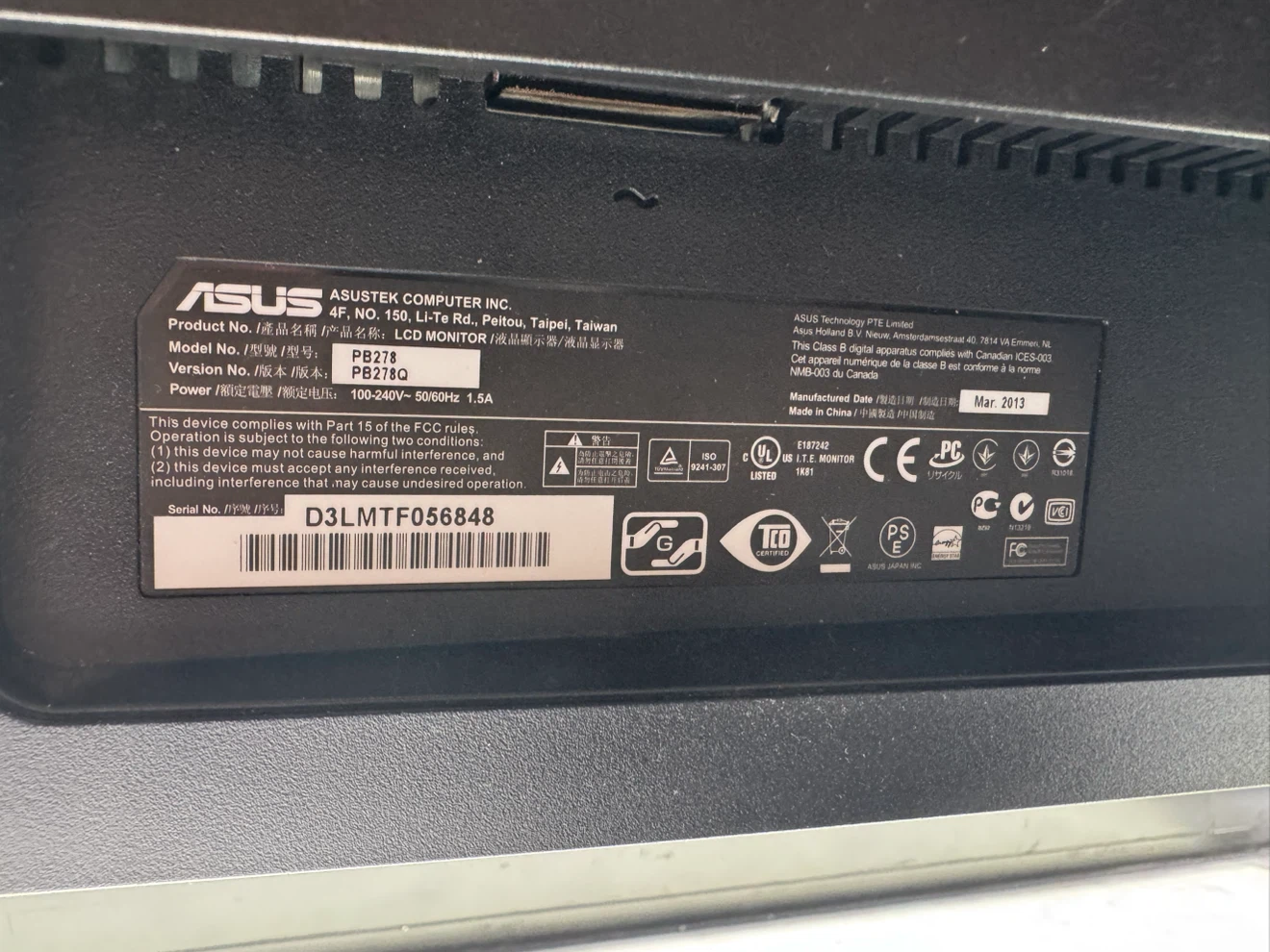 ASUS PB278Q LCD Monitor - photo 3