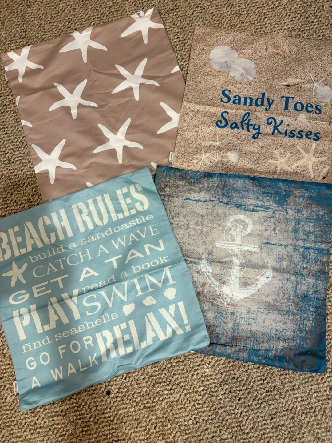 Beach Themed Throw Pillow Covers