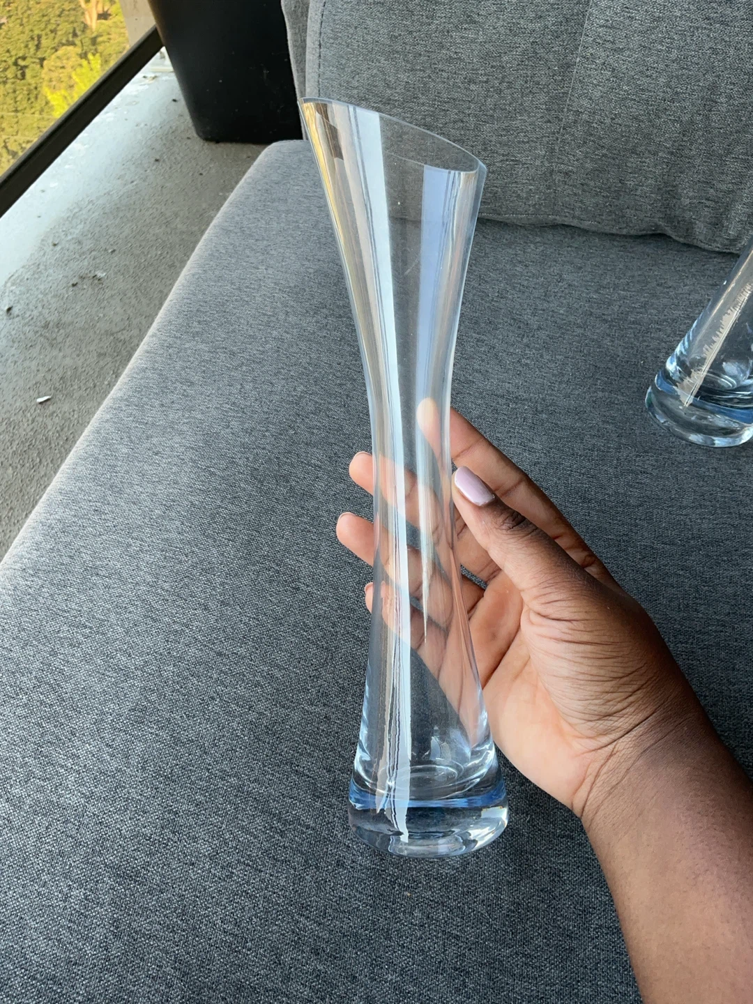 Set of 2 Clear Glass Bud Vases - photo 4