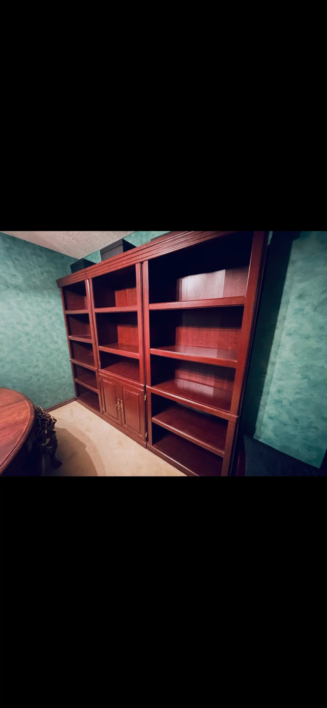 3 Wooden Bookcase with Cabinet