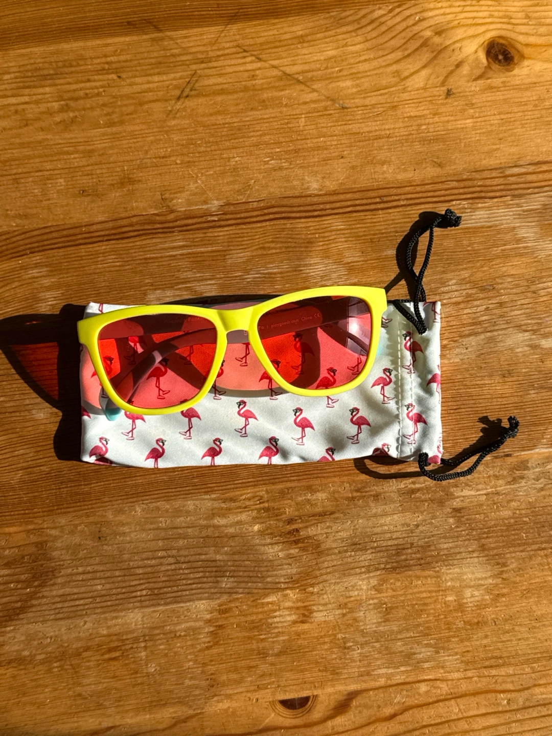 Goodr Sunglasses with Flamingo Pouch