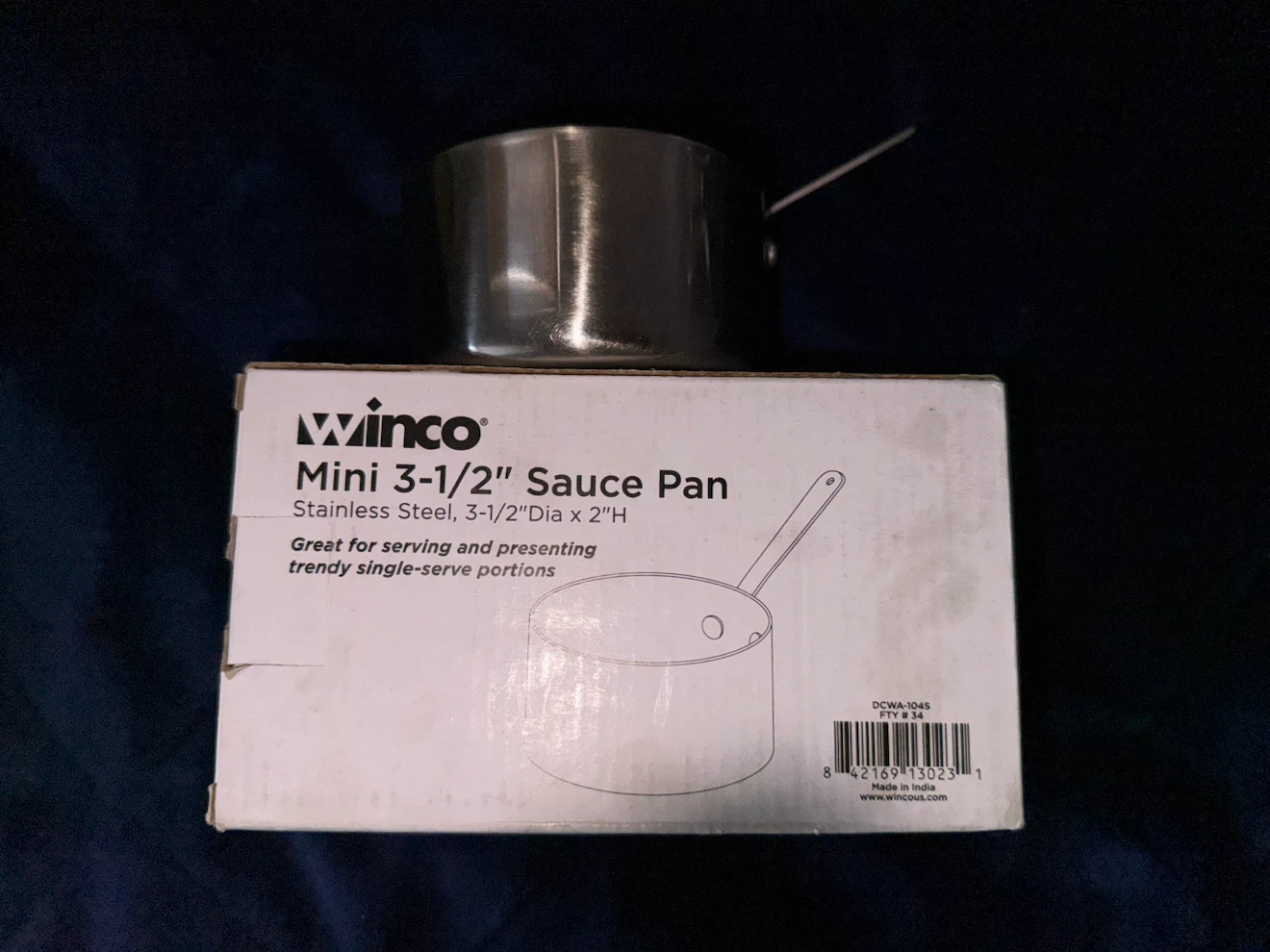 Winco Tri-Ply Mini Stainless Steel Sauce Pan (Induction Ready)