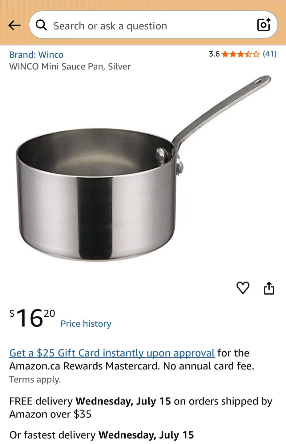 Winco Tri-Ply Mini Stainless Steel Sauce Pan (Induction Ready) - photo 5