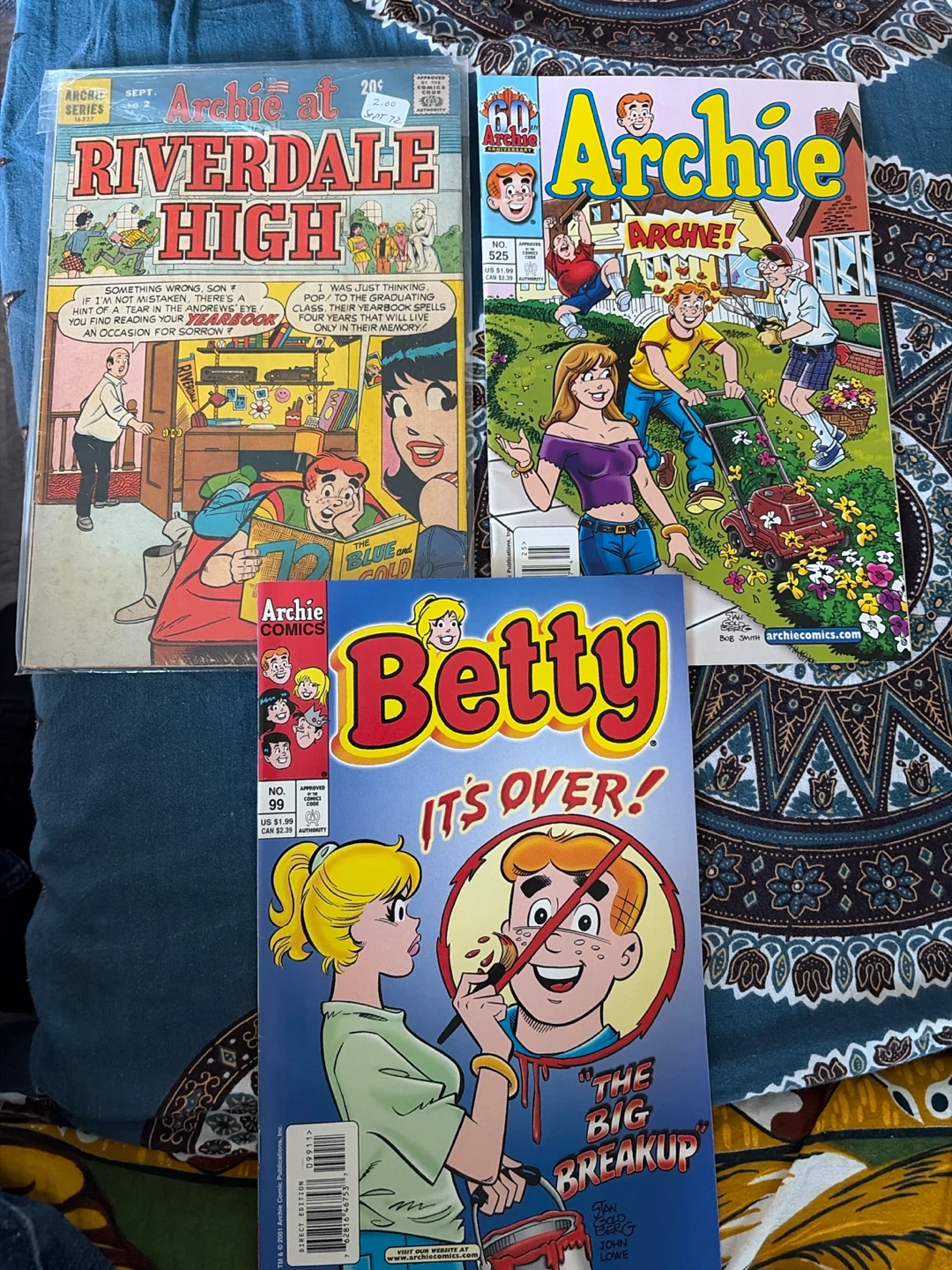 Archie Comics - Betty #99, Archie #525, Archie at Riverdale High