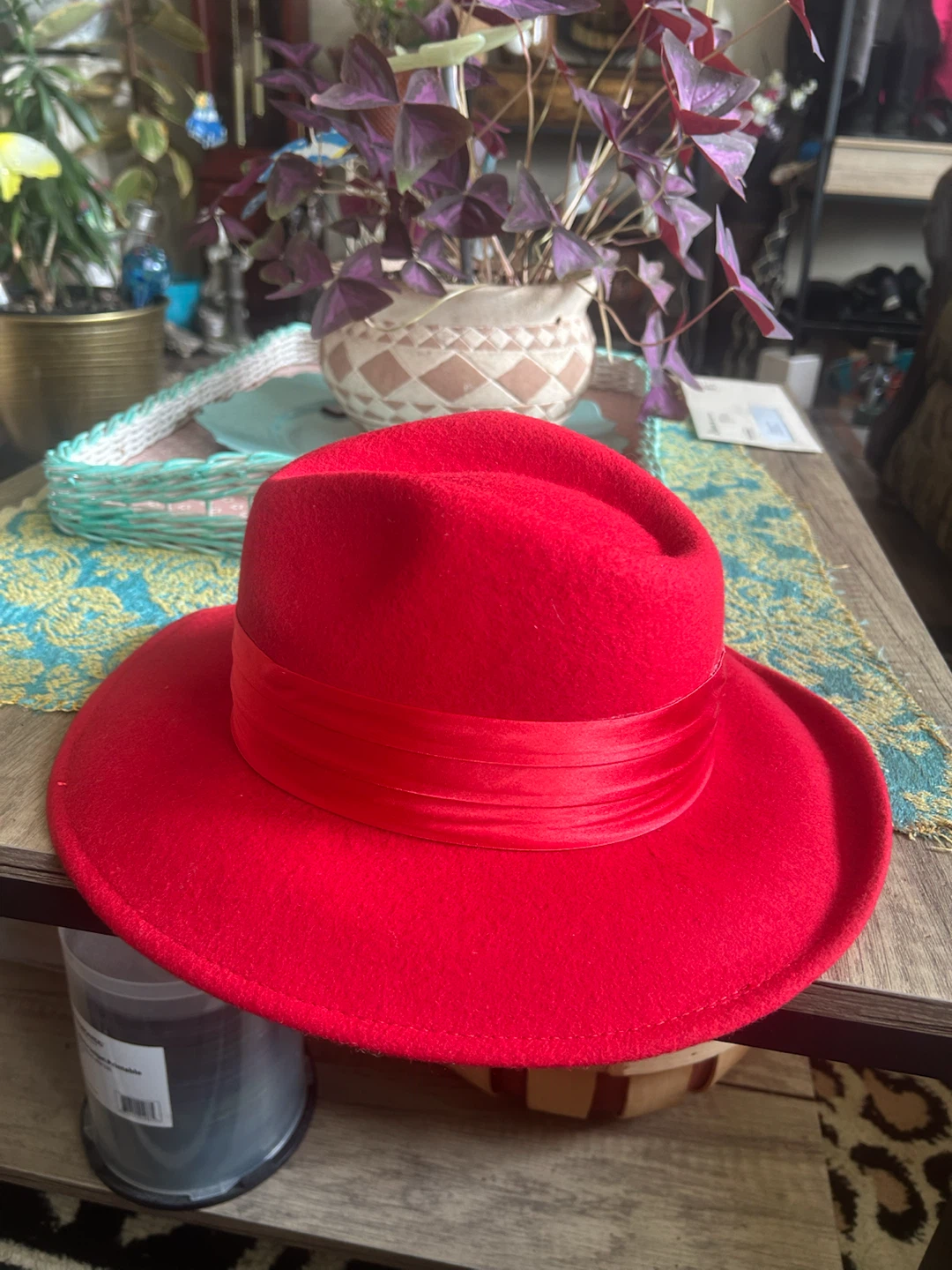 Red Fedora Hat - photo 2