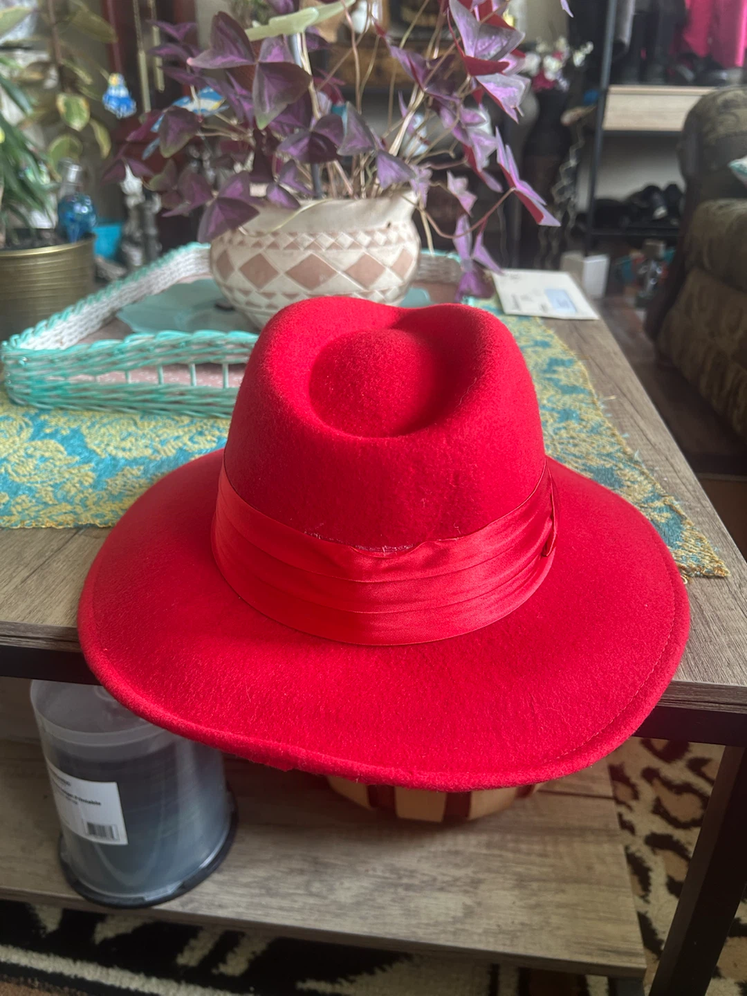 Red Fedora Hat - photo 3
