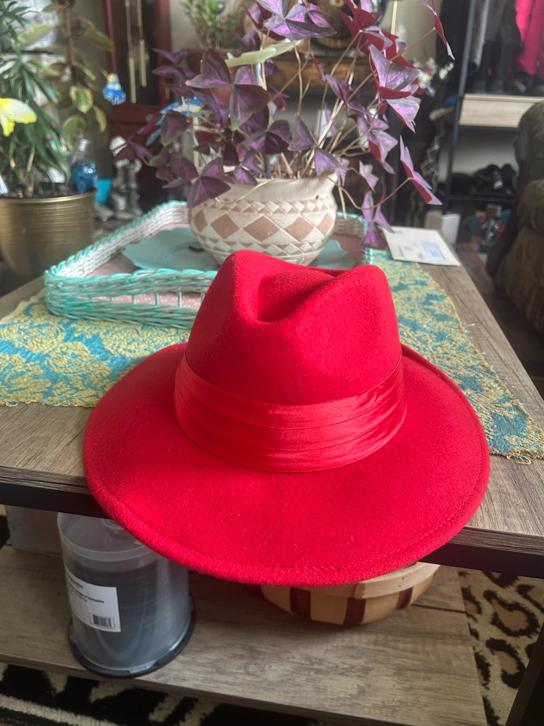 Red Fedora Hat - photo 4