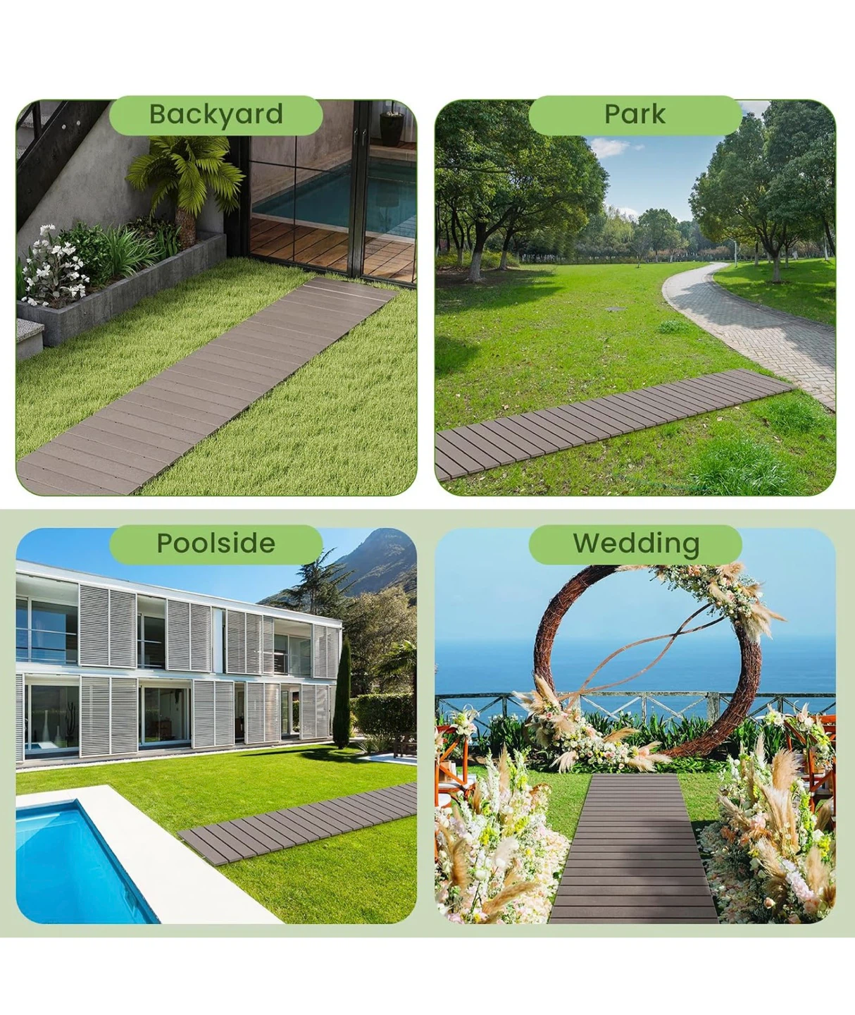 Giantex 8 FT Garden Pathway - Ash Gray - photo 2