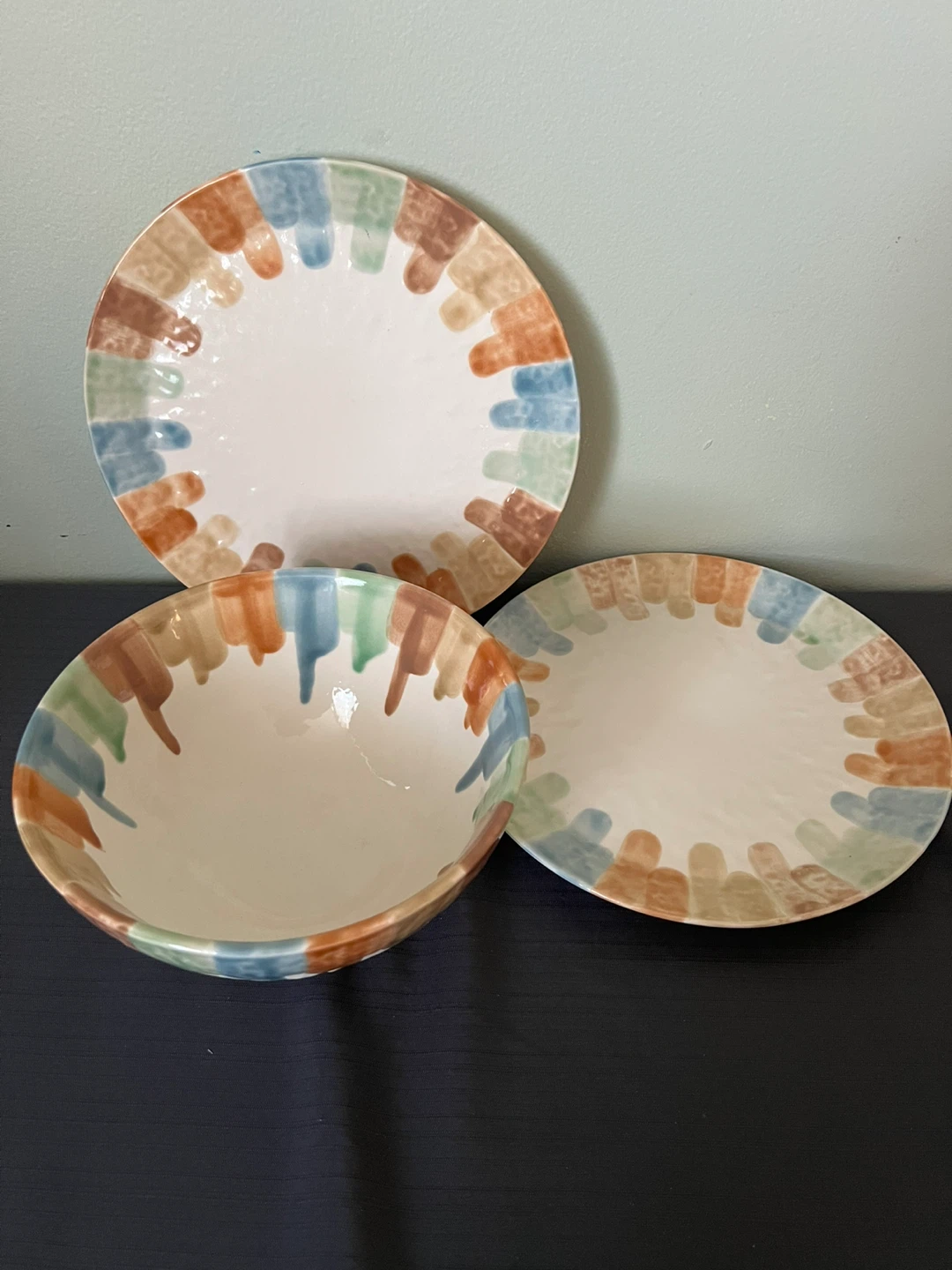 Ashland Boho Coast Ceramic Bowl and Plates Set - photo 3