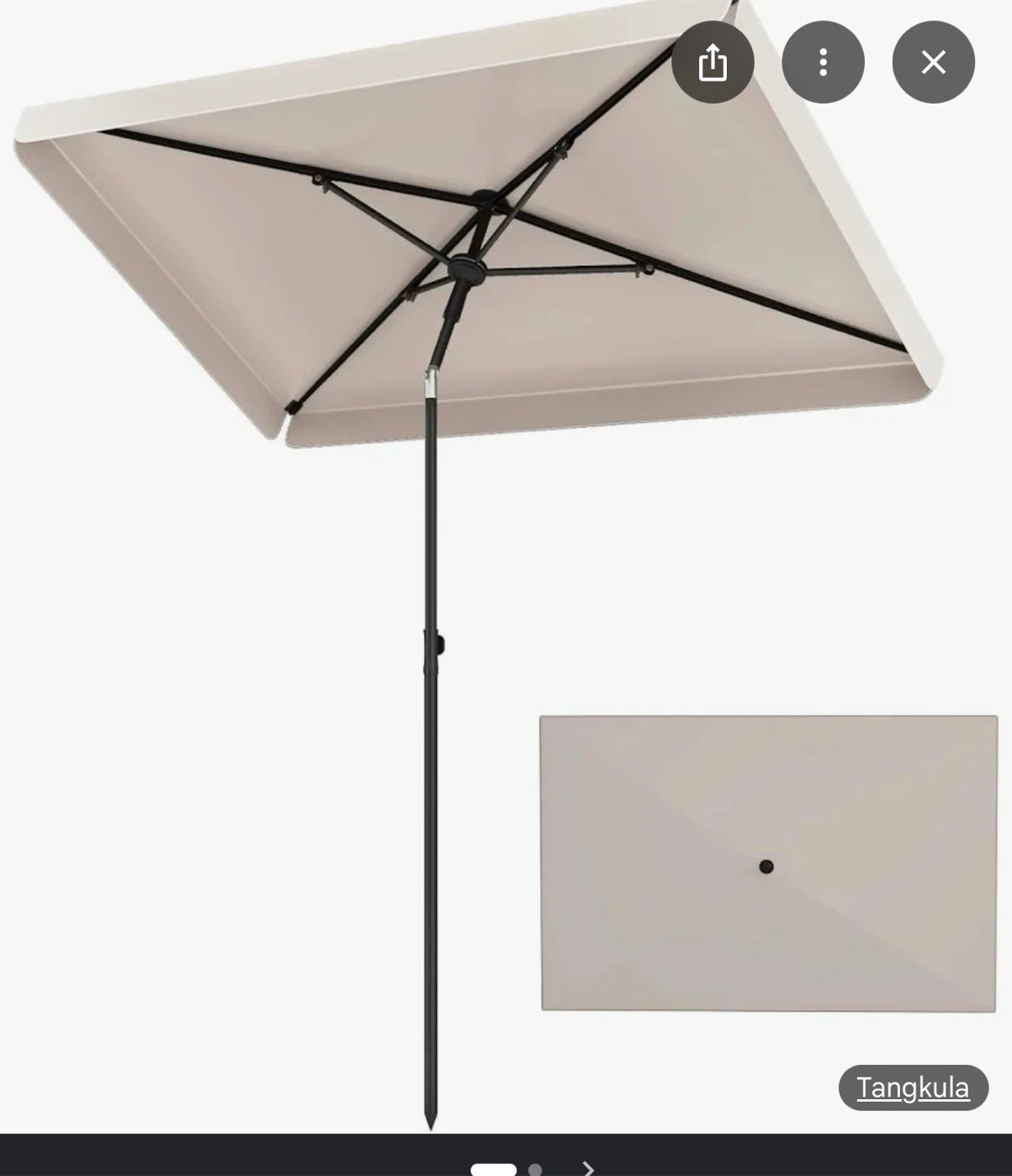 Tangula Rectangular Patio Umbrella - Beige