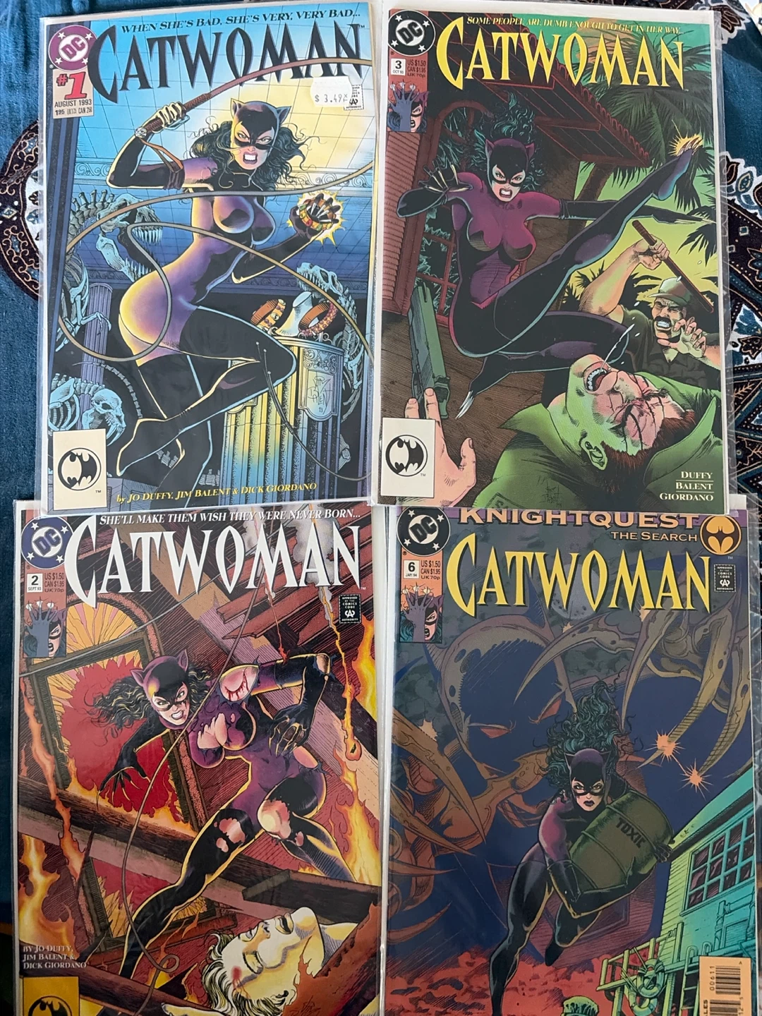 Catwoman Comic Books (Issues 1, 2, 3, 6)