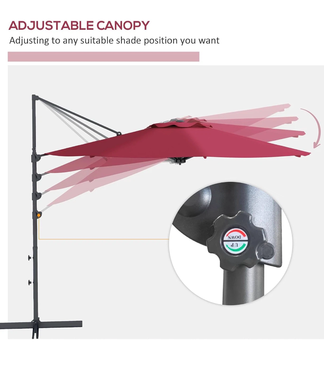 Outsunny 10 FT Cantilever Patio Umbrella - photo 4