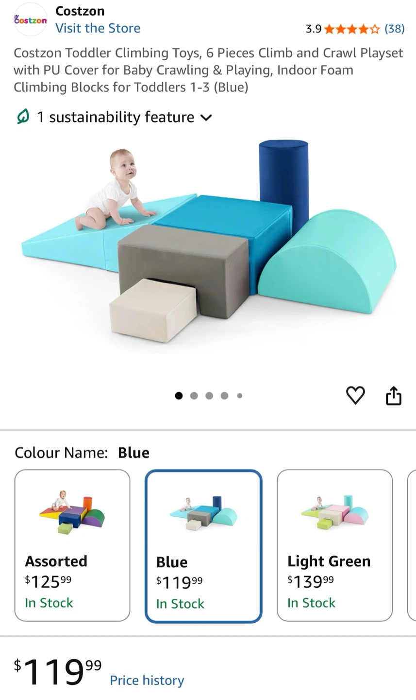 OLAKIDS 6 Pieces Baby Foam Blocks Climbing Toys - photo 2