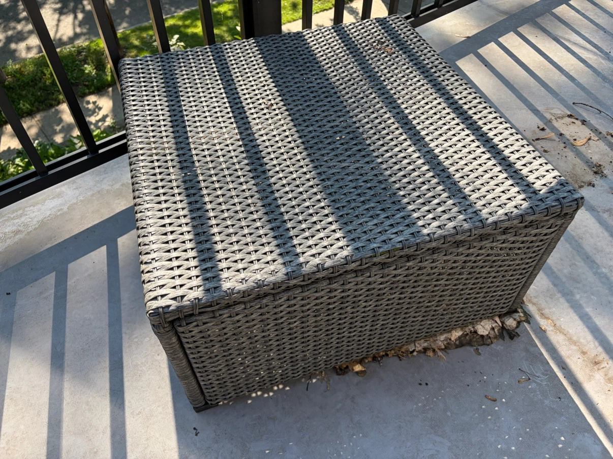 2 x ikea patio ottomans