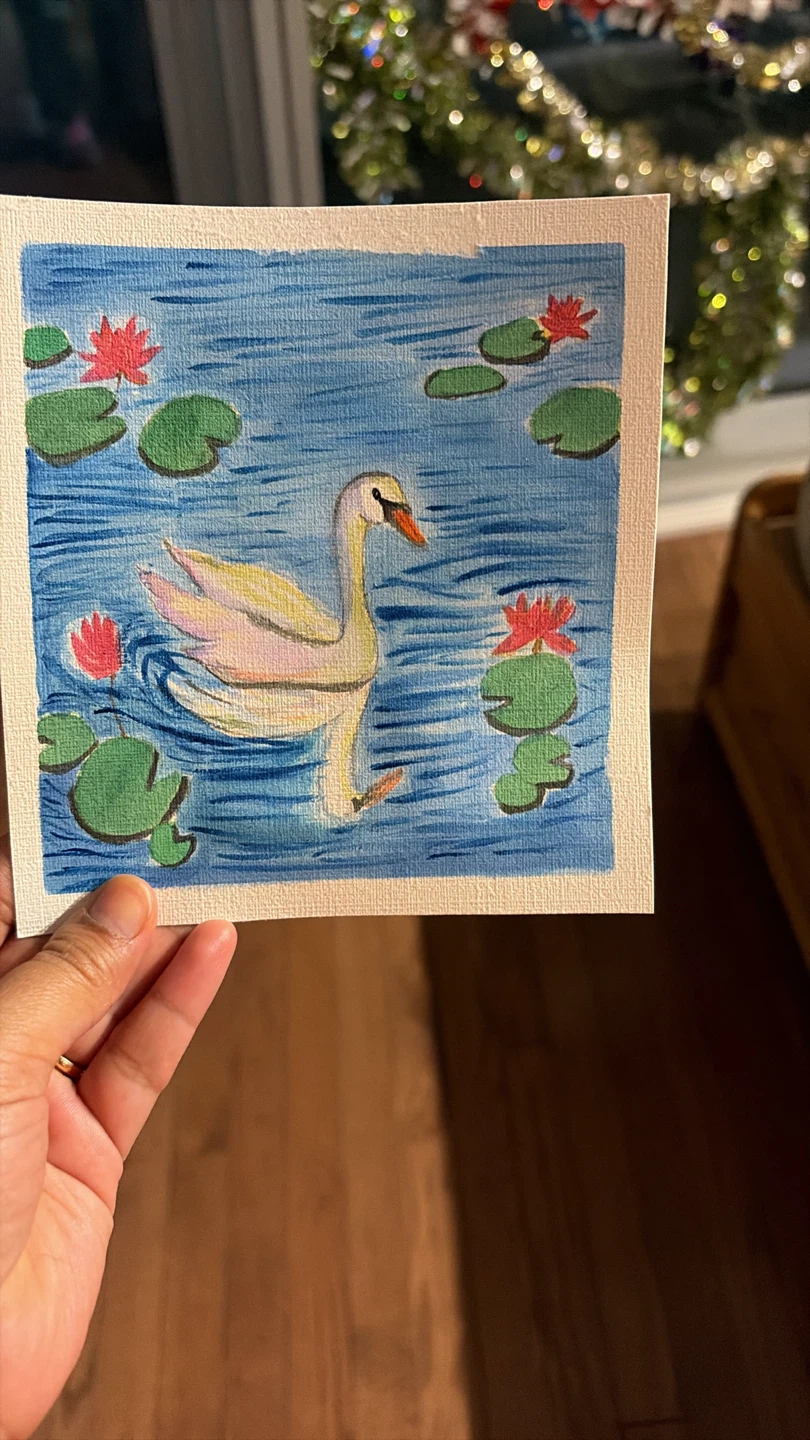 Hand-painted Swan
